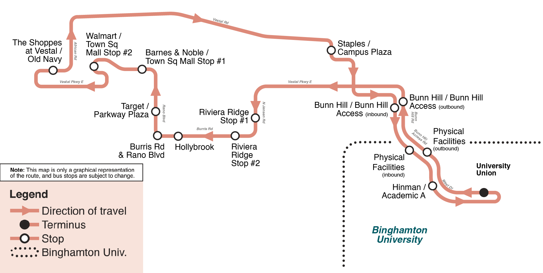 VS Shuttle Route Map